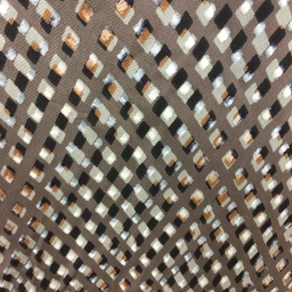 J Crew Sophia Midi Silk Dress Size 10 Womans Black Brown Plaid V-Neck Sleeveless - Picture 9 of 13